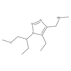 {[5-ethyl-1-(1-methoxybutan-2-yl)-1H-1,2,3-triazol-4-yl]methyl}(methyl)amine Structure