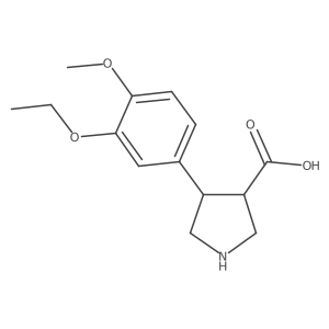 4-(3-Ethoxy-4-methoxyphenyl)pyrrolidine-3-carboxylic acid Structure