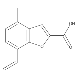 7-Formyl-4-methyl-1-benzofuran-2-carboxylic acid Structure