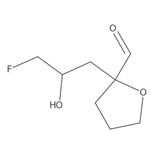 2-(3-Fluoro-2-hydroxypropyl)oxolane-2-carbaldehyde Structure