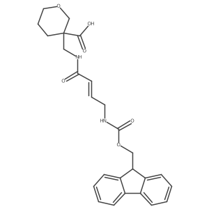 3-{[4-({[(9H-fluoren-9-yl)methoxy]carbonyl}amino)but-2-enamido]methyl}oxane-3-carboxylic acid结构式