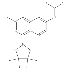 3-(Difluoromethoxy)-6-methyl-8-(4,4,5,5-tetramethyl-1,3,2-dioxaborolan-2-yl)quinoline结构式