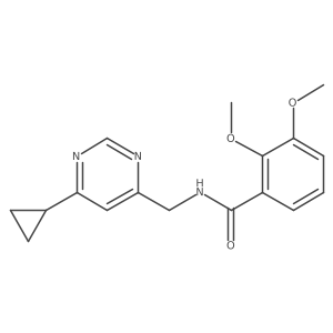 N-[(6-cyclopropylpyrimidin-4-yl)methyl]-2,3-dimethoxybenzamide结构式