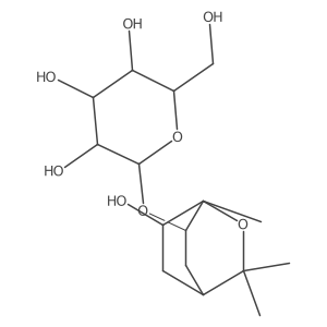 (2R,3S,4S,5R,6S)-2-(hydroxymethyl)-6-[[(1R,4S,6S,7R)-7-hydroxy-1,3,3-trimethyl-2-oxabicyclo[2.2.2]octan-6-yl]oxy]oxane-3,4,5-triol Structure