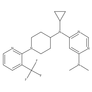 N4-cyclopropyl-N6,N6-dimethyl-N4-{1-[3-(trifluoromethyl)pyridin-2-yl]piperidin-4-yl}pyrimidine-4,6-diamine Structure