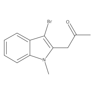 1-(3-bromo-1-methyl-1H-indol-2-yl)propan-2-one结构式