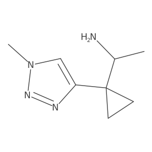1-[1-(1-methyl-1H-1,2,3-triazol-4-yl)cyclopropyl]ethan-1-amine结构式