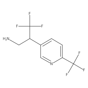 3,3,3-Trifluoro-2-[6-(trifluoromethyl)pyridin-3-yl]propan-1-amine结构式