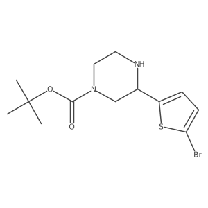 Tert-butyl 3-(5-bromothiophen-2-yl)piperazine-1-carboxylate结构式