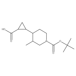 2-{1-[(Tert-butoxy)carbonyl]-3-methylpiperidin-4-yl}cyclopropane-1-carboxylic acid Structure