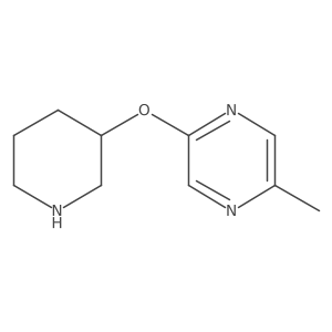 2-Methyl-5-(piperidin-3-yloxy)pyrazine Structure