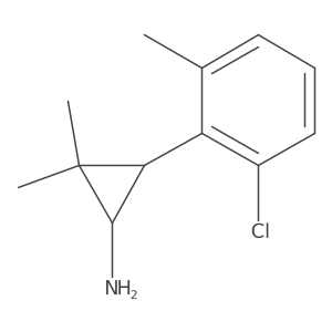 3-(2-Chloro-6-methylphenyl)-2,2-dimethylcyclopropan-1-amine结构式