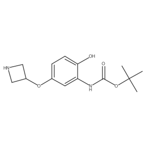 tert-butyl N-[5-(azetidin-3-yloxy)-2-hydroxyphenyl]carbamate结构式