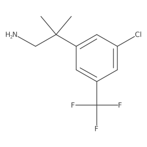 2-[3-Chloro-5-(trifluoromethyl)phenyl]-2-methylpropan-1-amine Structure