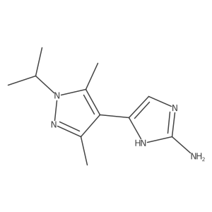 5-[3,5-dimethyl-1-(propan-2-yl)-1H-pyrazol-4-yl]-1H-imidazol-2-amine结构式