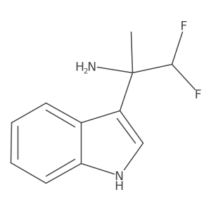 1,1-difluoro-2-(1H-indol-3-yl)propan-2-amine结构式