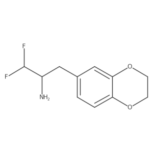 3-(2,3-Dihydro-1,4-benzodioxin-6-yl)-1,1-difluoropropan-2-amine结构式