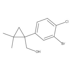 [1-(3-Bromo-4-chlorophenyl)-2,2-dimethylcyclopropyl]methanol结构式