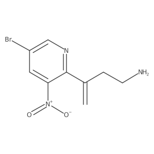 3-(5-Bromo-3-nitropyridin-2-yl)but-3-en-1-amine结构式