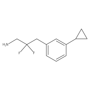3-(3-Cyclopropylphenyl)-2,2-difluoropropan-1-amine结构式