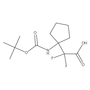 2-(1-{[(Tert-butoxy)carbonyl]amino}cyclopentyl)-2,2-difluoroacetic acid Structure