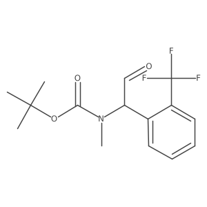 tert-butyl N-methyl-N-{2-oxo-1-[2-(trifluoromethyl)phenyl]ethyl}carbamate结构式