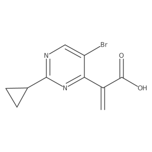 2-(5-Bromo-2-cyclopropylpyrimidin-4-yl)prop-2-enoic acid结构式