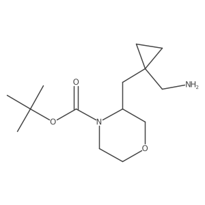 Tert-butyl 3-{[1-(aminomethyl)cyclopropyl]methyl}morpholine-4-carboxylate Structure