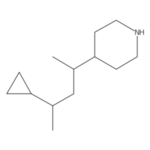 4-(4-Cyclopropylpentan-2-yl)piperidine结构式
