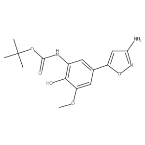 tert-butyl N-[5-(3-amino-1,2-oxazol-5-yl)-2-hydroxy-3-methoxyphenyl]carbamate Structure