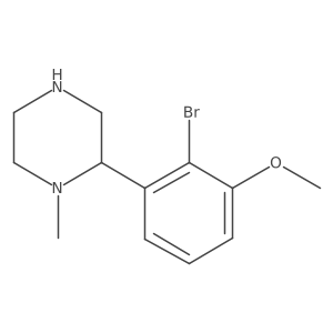 2-(2-Bromo-3-methoxyphenyl)-1-methylpiperazine Structure