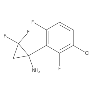 1-(3-Chloro-2,6-difluorophenyl)-2,2-difluorocyclopropan-1-amine Structure