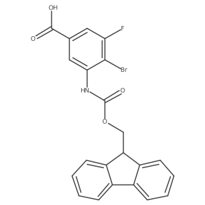 4-bromo-3-({[(9H-fluoren-9-yl)methoxy]carbonyl}amino)-5-fluorobenzoic acid Structure