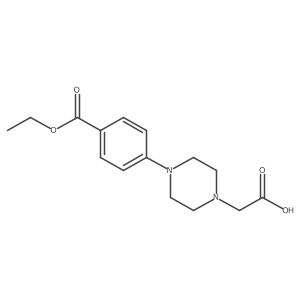 4-(4-Carboxymethylpiperazin-1-yl)-benzoic acid ethyl ester结构式