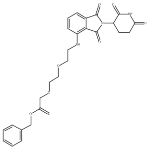 Benzyl 2-[2-[2-[[2-(2,6-dioxo-3-piperidyl)-1,3-dioxo-isoindolin-4-yl]amino]ethoxy]ethoxy]acetate Structure