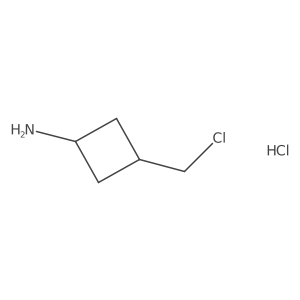 3-(Chloromethyl)cyclobutan-1-amine;hydrochloride Structure