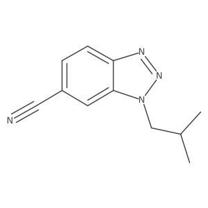1-(2-methylpropyl)-1H-1,2,3-benzotriazole-6-carbonitrile结构式