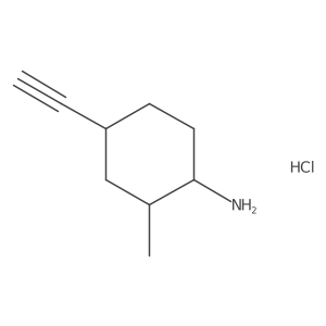 4-Ethynyl-2-methylcyclohexan-1-amine hydrochloride结构式