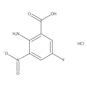 2-Amino-5-fluoro-3-nitrobenzoic acid hydrochloride Structure