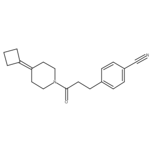 4-[3-(4-Cyclobutylidenepiperidin-1-yl)-3-oxopropyl]benzonitrile Structure