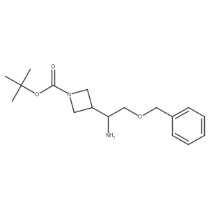 tert-Butyl 3-(1-amino-2-(benzyloxy)ethyl)azetidine-1-carboxylate Structure