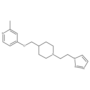 2-methyl-4-({1-[2-(1H-1,2,3-triazol-1-yl)ethyl]piperidin-4-yl}methoxy)pyridine结构式