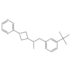 N-methyl-1-(pyrazin-2-yl)-N-{[3-(trifluoromethyl)phenyl]methyl}azetidin-3-amine Structure
