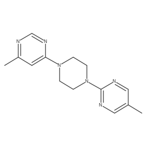 4-Methyl-6-[4-(5-methylpyrimidin-2-yl)piperazin-1-yl]pyrimidine结构式