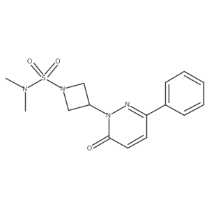 N,N-dimethyl-3-(6-oxo-3-phenyl-1,6-dihydropyridazin-1-yl)azetidine-1-sulfonamide结构式
