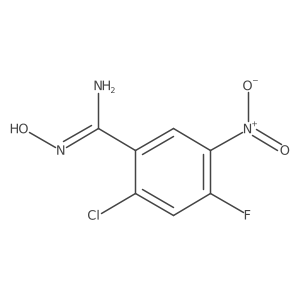2-Chloro-4-fluoro-N-hydroxy-5-nitrobenzimidamide结构式