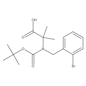 2-{[(2-Bromophenyl)methyl][(tert-butoxy)carbonyl]amino}-2-methylpropanoic acid Structure
