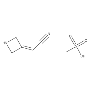 2-(Azetidin-3-ylidene)acetonitrile; methanesulfonic acid Structure