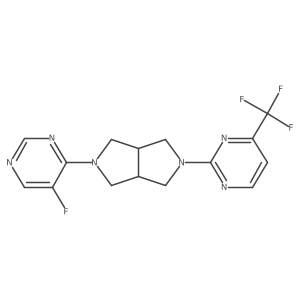 2-[5-(5-Fluoropyrimidin-4-yl)-octahydropyrrolo[3,4-c]pyrrol-2-yl]-4-(trifluoromethyl)pyrimidine Structure