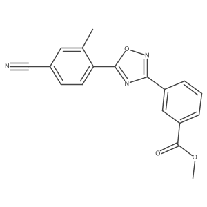 Methyl 3-[5-(4-cyano-2-methylphenyl)-1,2,4-oxadiazol-3-yl]benzoate结构式